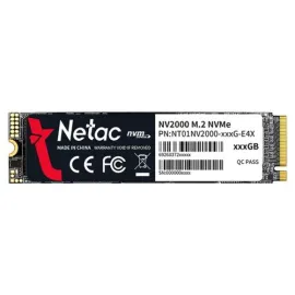 Netac NV2000 256GB M.2 NVMe SSD | 2500MB/s Okuma, 1000MB/s Yazma, PCIe Gen3.1 x4