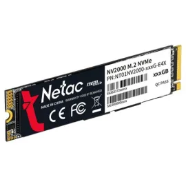 Netac NV2000 256GB M.2 NVMe SSD | 2500MB/s Okuma, 1000MB/s Yazma, PCIe Gen3.1 x4