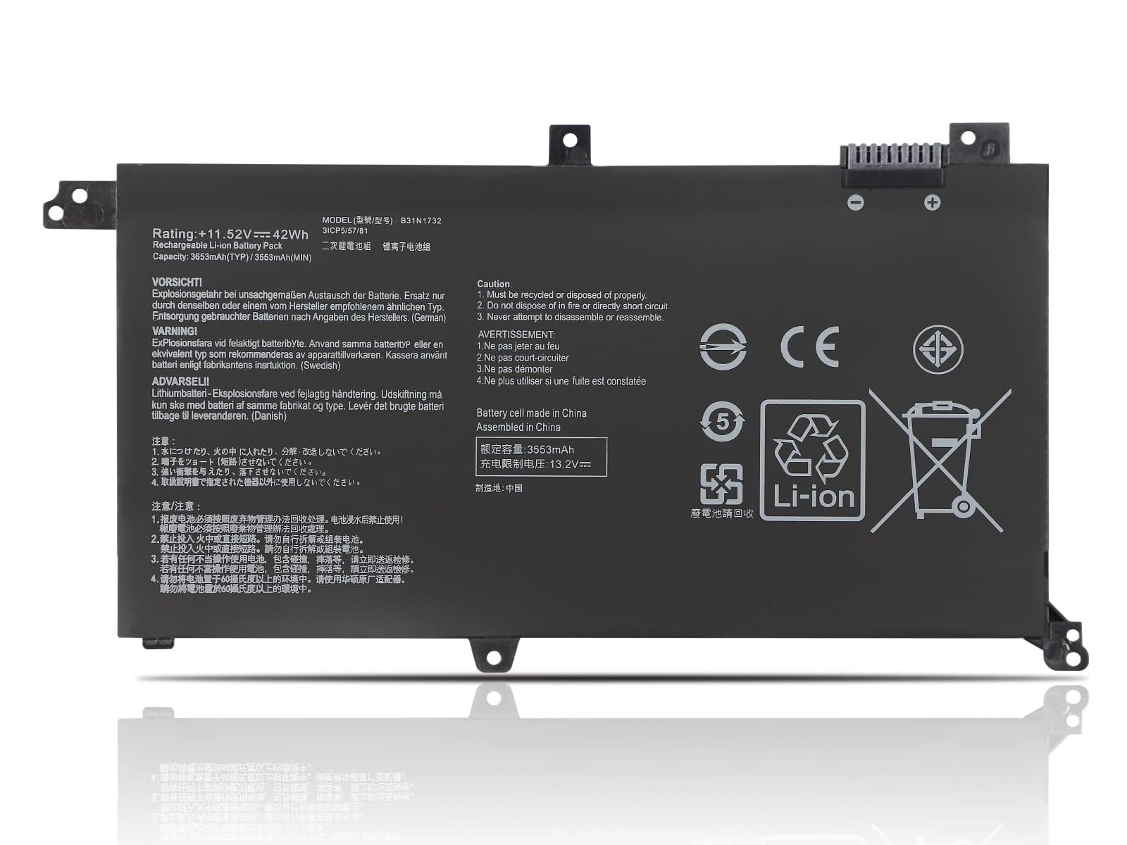 RETRO Asus X430U, B31N1732 Notebook Bataryası