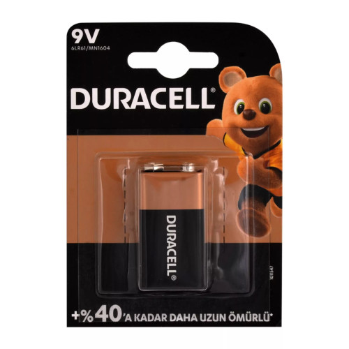 Duracell 9V Pil Alkalin Tekli