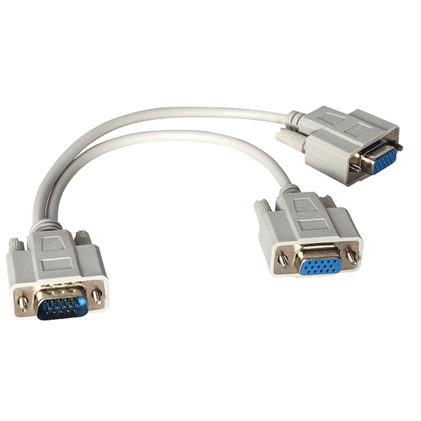 1 X VGA ERKEK / 2 X VGA DİŞİ  30 CM VGA Y ÇATAL KABLO