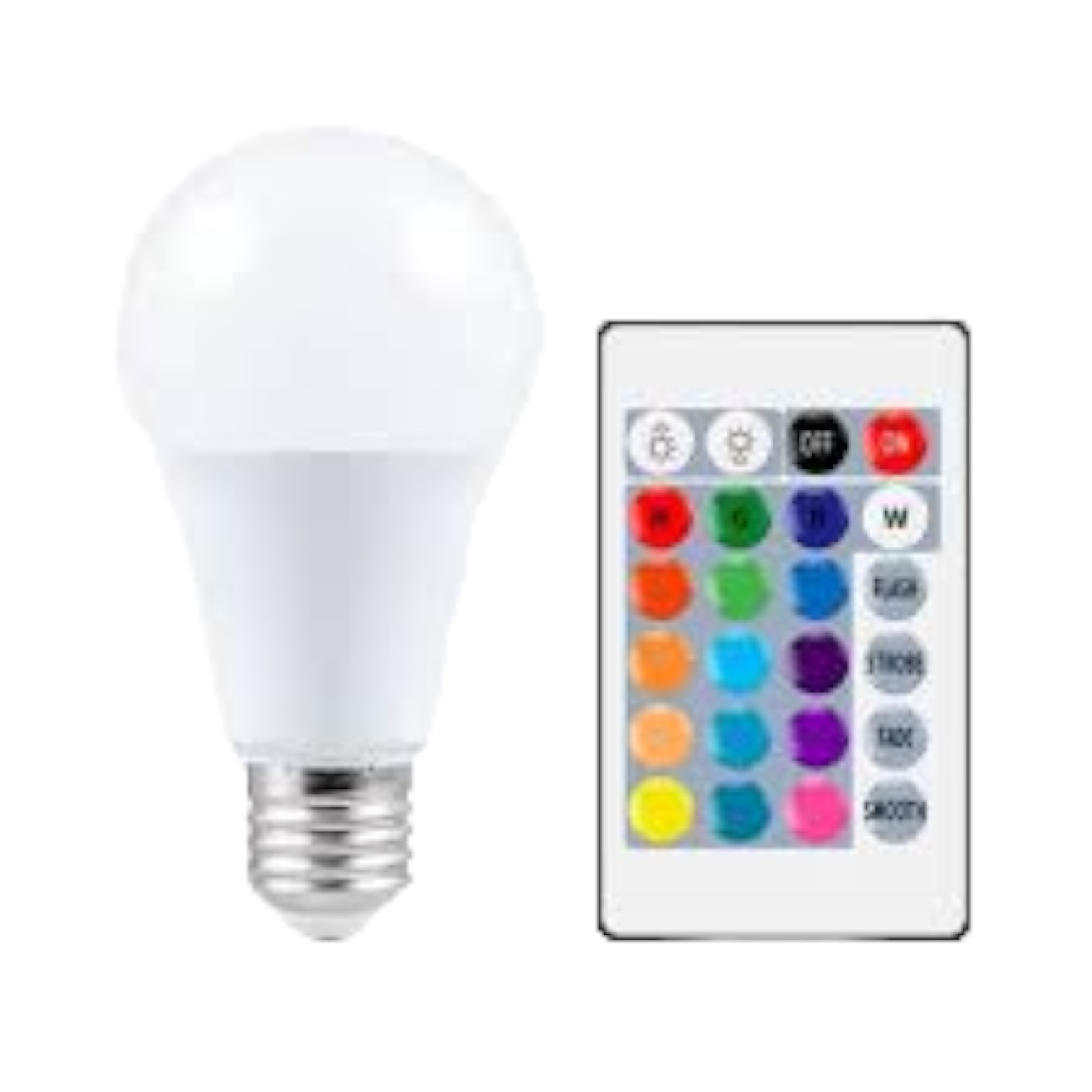 Yuvarlak E27 9W RGB LED Ampul - 3200K Renk Sıcaklığı, 800 Lümen Işık, Kumandalı